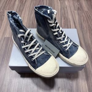 NWB Balenciaga Paris mid 90's Denim High Top Sneaker | EU44